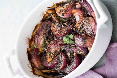 Balsamic-Glazed Red Onions